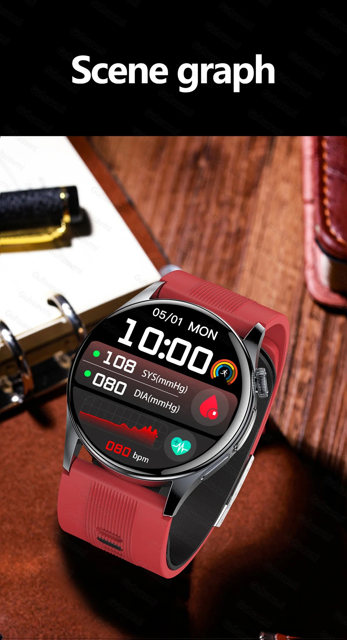 Smartwatch  AMOLED Screen Call ECG Sport Watchs