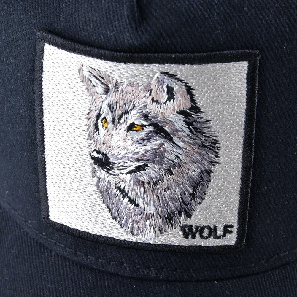 Baseball Cap With Embroidery Wolf Patch Men's Snapback Baseball Hat Four Seasons Outdoor Fashion Visor Caps Women Casual Cap