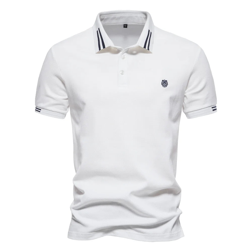 100% Cotton Men's Polo Shirts Casual Solid Color Short Sleeve Polo Shirts for Men New Summer Desinger Clothing Men