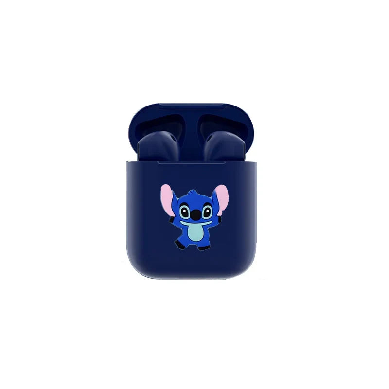 Disney's New TWS i12 Wireless Headphones Bluetooth Stitch 5.0 Headphones Matte Macaron Headphones with Microphone Handsfree