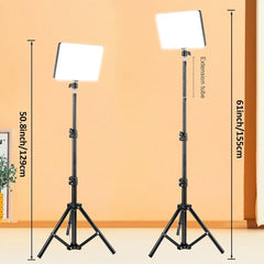 11 Inch Dimmable LED Video Fill Light Lamp Key Lighting Panel with 110cm Tripod