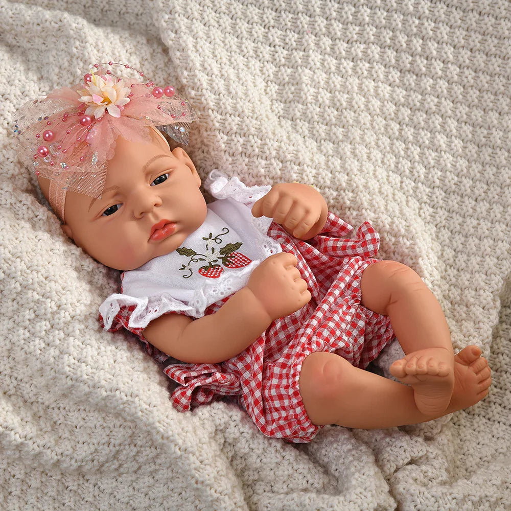 15.75inch 40cm Reborn Dolls Baby  Dolls Toys Girl Lifelike Reborn Dolls Full Body Vinyl Girl Doll Bebe Doll Toy Birthday Gift