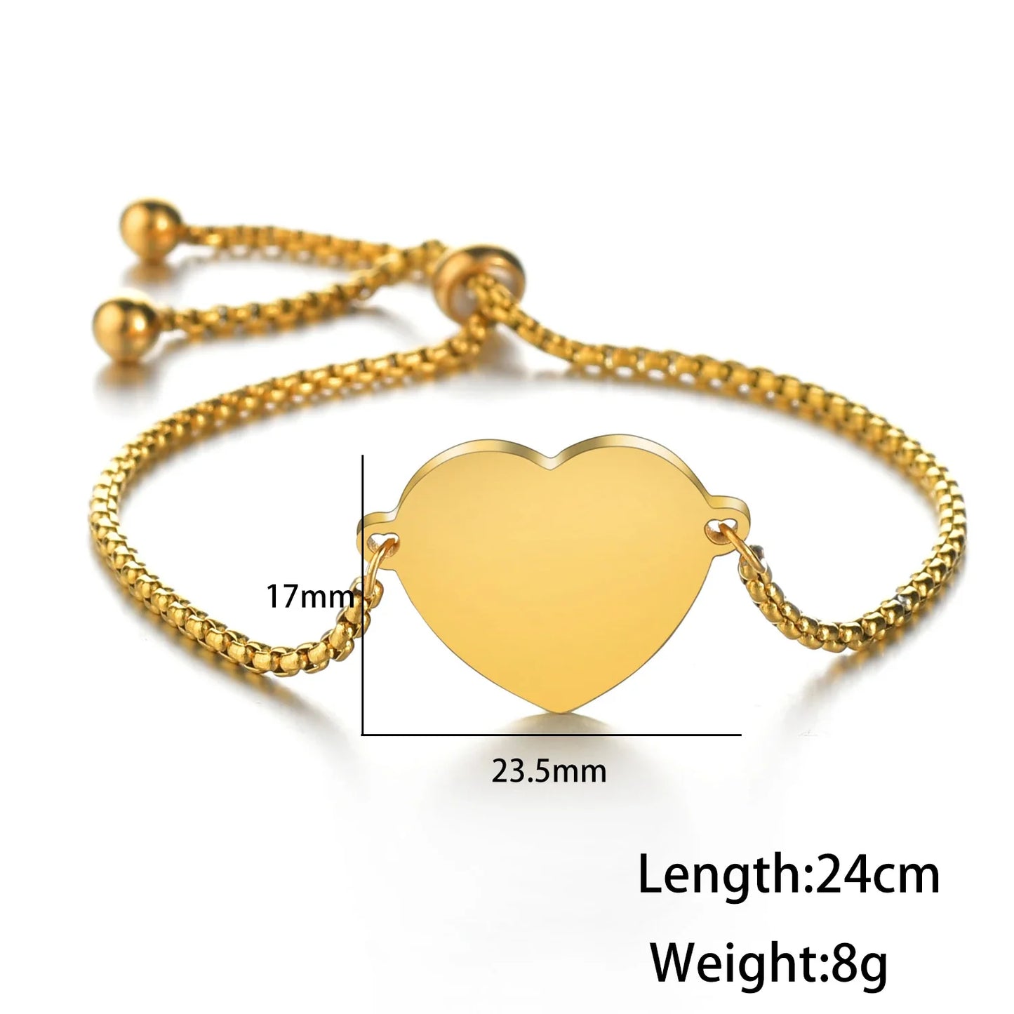 Punk Man Bracelets Hip Pop Gold Color Stainless Steel Thick Hand Chain Blank Bar Couple Men Women Family Jewelry Birthday Gift