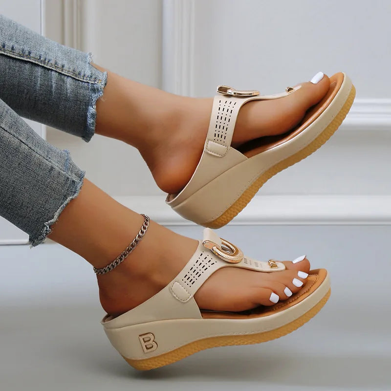 Women's Sandals Rome Wedges Slippers Casual Platform Beach Shoes