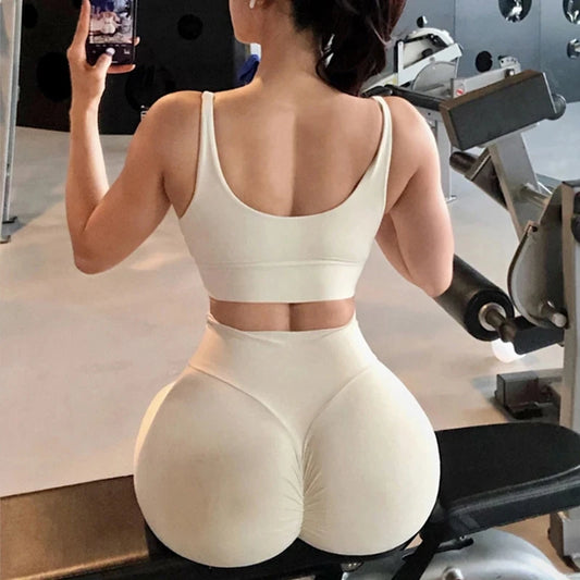 Women Sport Fitness Leggings High Waist Elastic Sexy Solid Yoga Pants Training