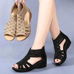 Woman Sandals Women Crystal Comfortable Pumps Ladies Fashion