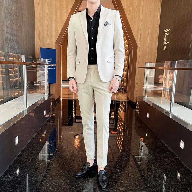 Tuxedo for Mens: Men's suit (suit + trousers) fashion Korean