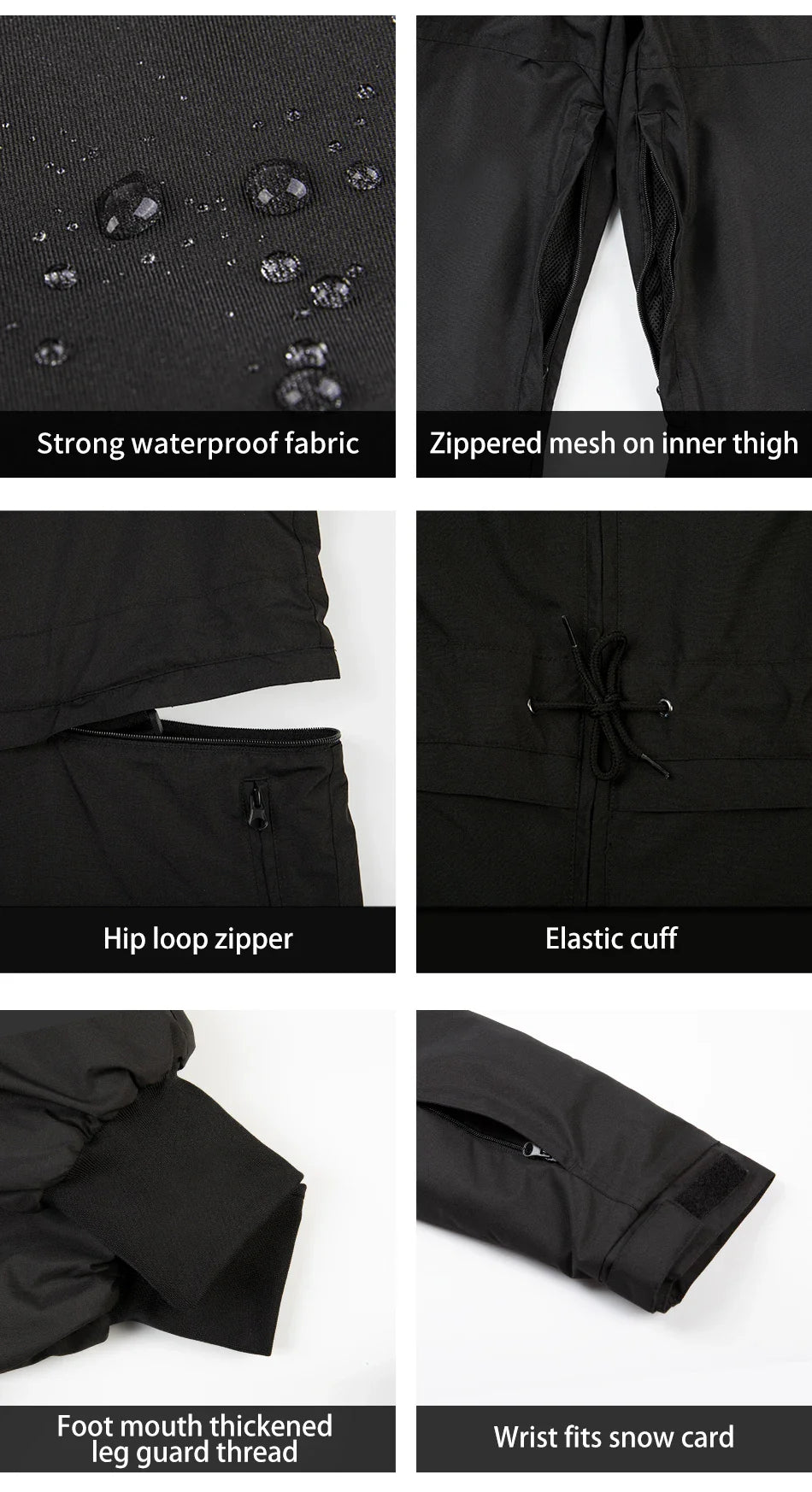 Thick Men Women One-Piece Ski Jumpsuit Outdoor Sports Snowboard Jacket Warm Jump Suit Waterproof Winter Clothes Overalls Hooded