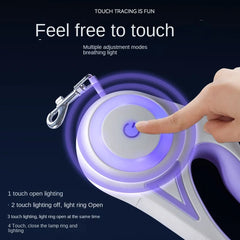 LED Light Automatically Retractable Leash Dog Leash Dog Supplies