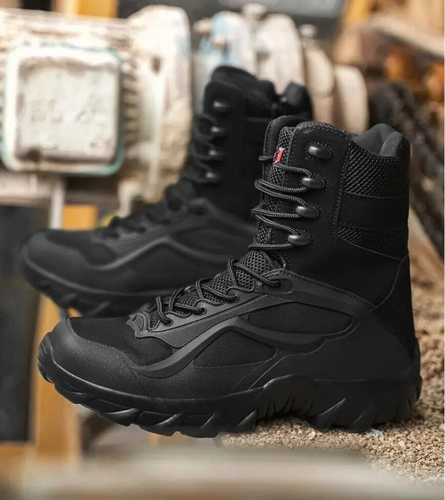 Men Military Boots s Working Safty Shoes Army Combat High-Top Militares Tacticos