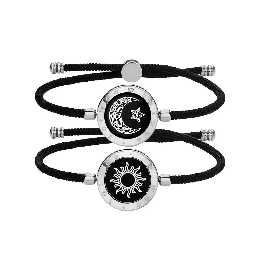 TOTWOO Long Distance Touch Bracelets for Couples ,Light up&Vibration Relationship Gifts for Lovers Smart Jewelry Love Bracelets