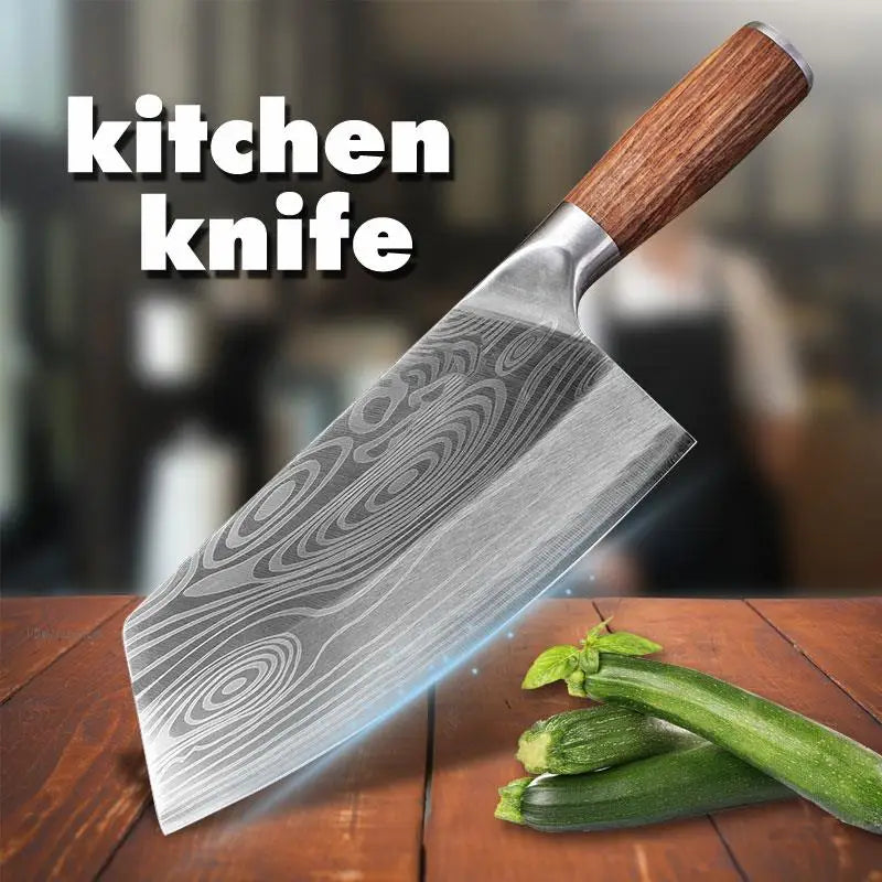 Kitchen Butcher Knives Laser Damascus Professional Japanese Chef Knife Stainless