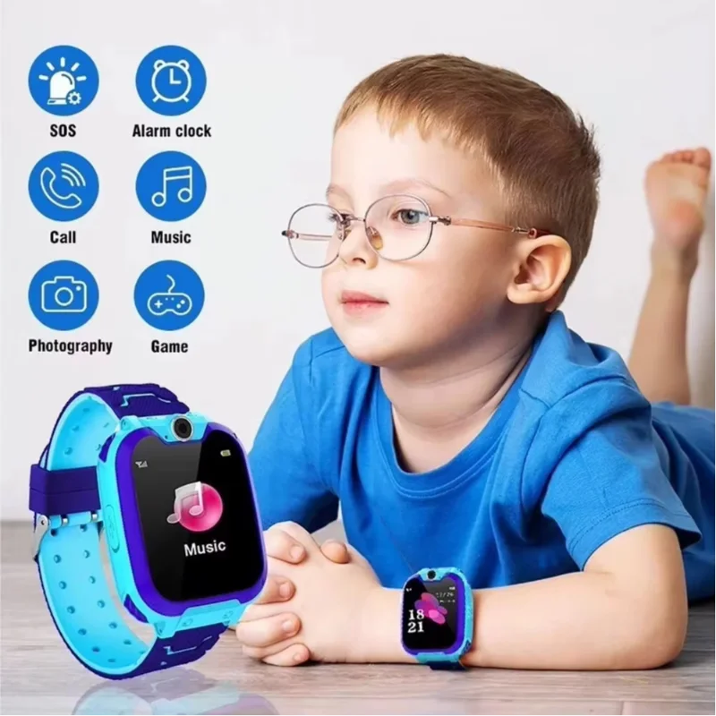 Lenovo 2026 5G Kids Smart Watch Sim Card Call SOS GPS Location Child Smart Watch Camera Waterproof Watch For Boys Girls Present