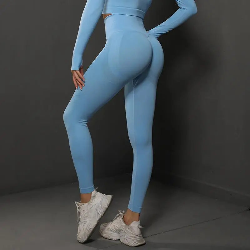 Women Seamless Yoga Pants Fitness Sports Running Sportswear Stretchy Lifting Tights