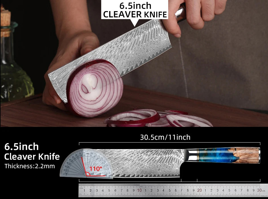 Damascus Steel Kitchen Knives VG10 Chef Paring Bread Knife Chef Knife Sharp