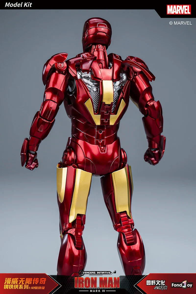 NEW Original Fondjoy Anime Figure Iron Man MK4 Model Kit 1/12 Infinity Saga Ironman Mark 4 Assembly ABS Joint Movable Kid Toys