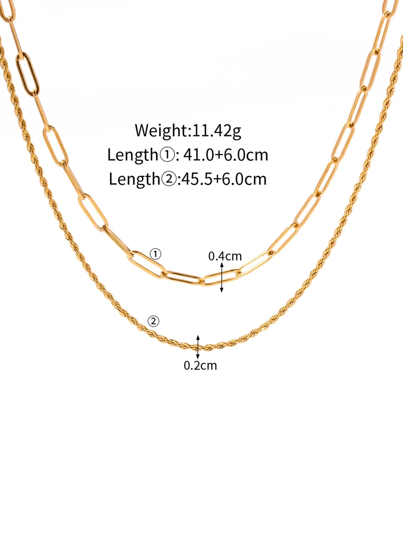 Uworld Simple Jewelry 18K Gold Plated Flat Snake Chain Layer Necklace Stainless Steel Snake Rope Chain Necklace Gift