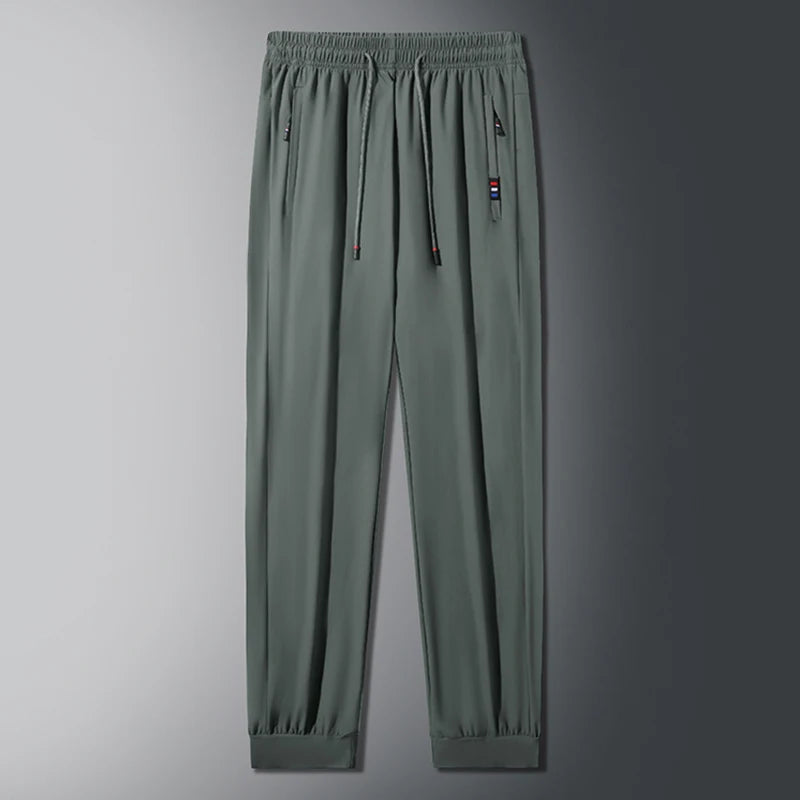 Men's Casual Elastic Sports Pants Thin Breathable Large Size Outdoor