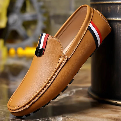 Casual Men Loafers Shoes Business Office Shoes Leather Shoe Formal Shoes Casual Driving Shoes Slip on Wear-Resistant Footwear