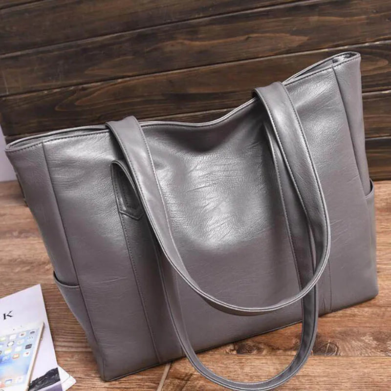 Soft Leather Handbags Women Casual Female Bags Ladies