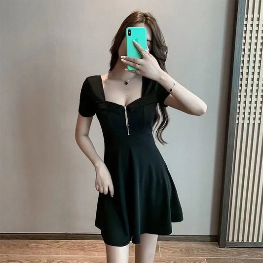 Clothing Open Back Female Dresses 2023 Mini Women's Dress Backless Short Prom Party Sensual Night Club Evening One-piece Xl