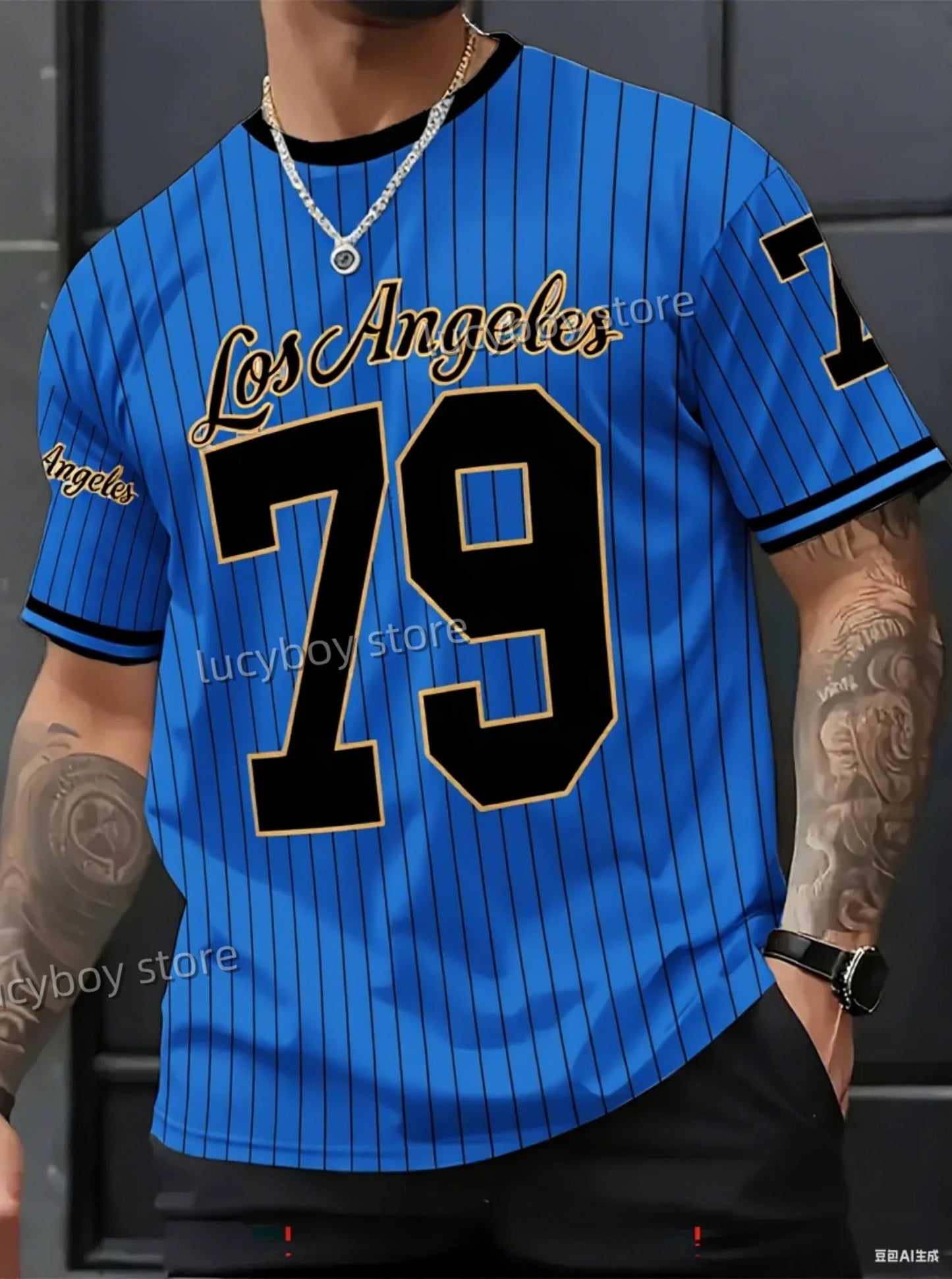 NEW IN  American Style 79 LOS ANGELES T-Shirt  Men  Short Sleeve O- Neck sport Tee Vintage Basketball T-shirt Men Clothes