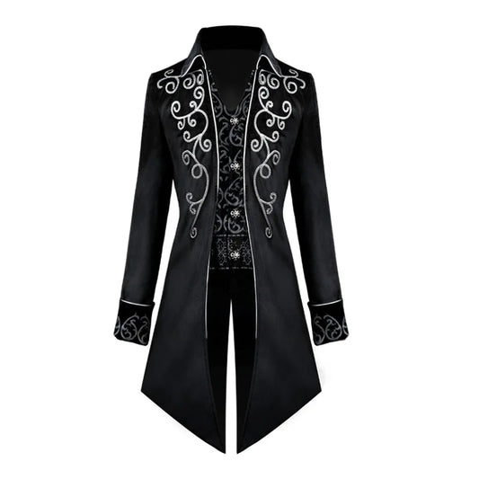 Medieval Tuxedo Steampunk Vintage Victorian Long Sleeve Windbreaker Medieval