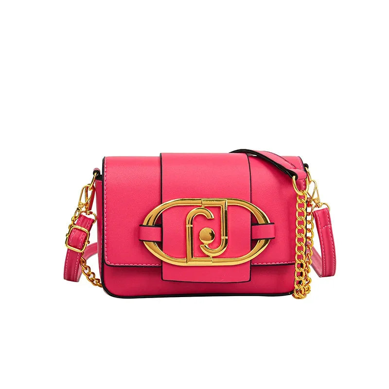 Handbags For Women Metal Buckle Flap Square Shoulder Bags Fashion