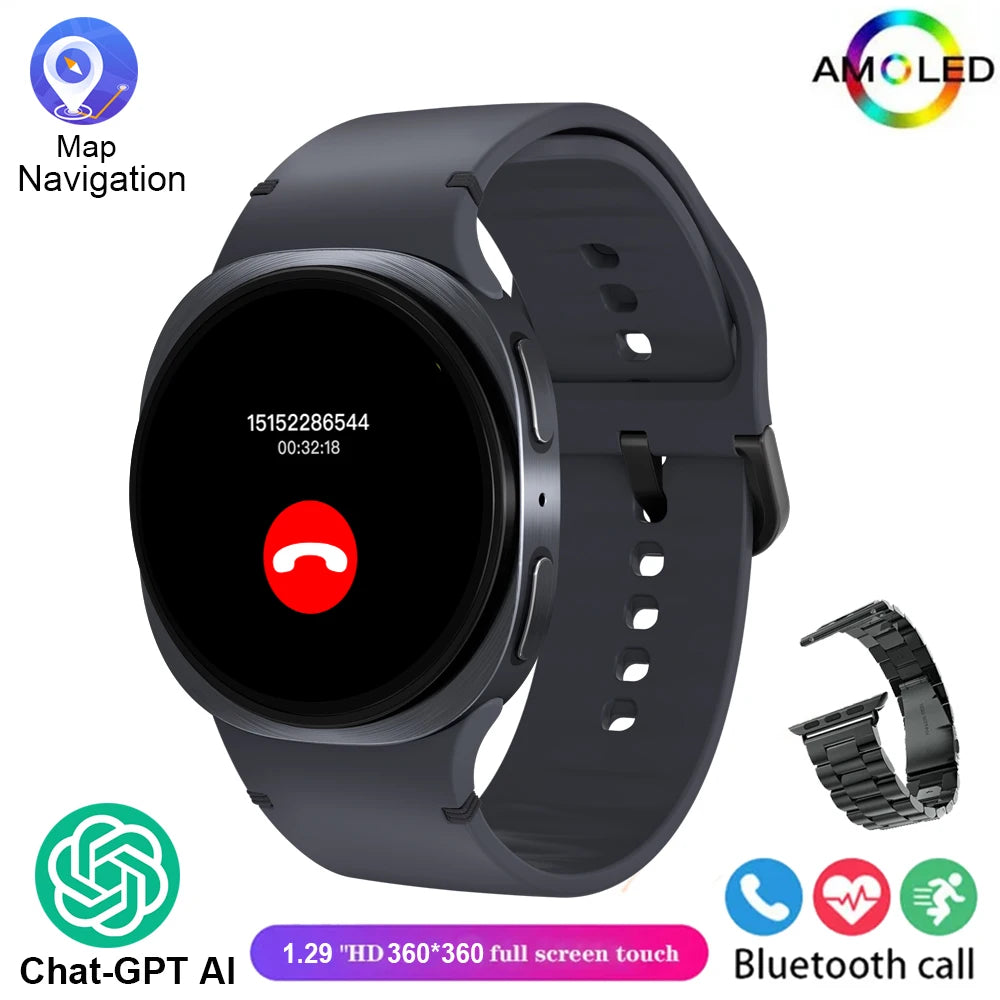 2025 New Watches 8 GPS Track Smartwatch For Man Women Health Sport AMOLED Heart Rate NFC Bluetooth Call Waterproof Smart Watch