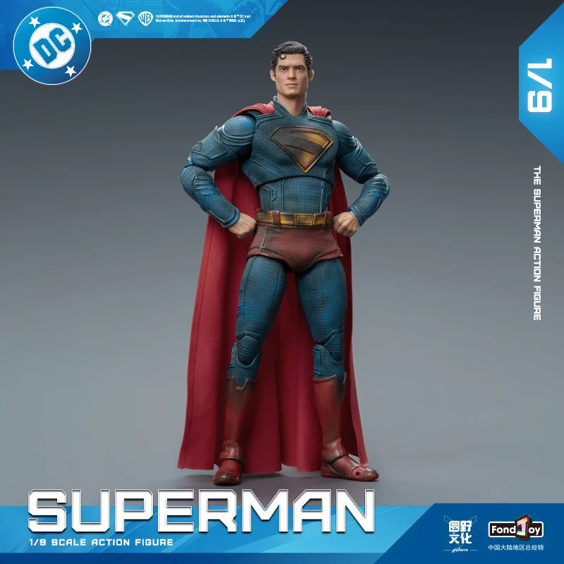 2025 Fondjoy Battle Damaged Superman Action Figure David Corenswet 1/9 New Superman Figure Pvc Joint Movable Kid Toy Boy Gift