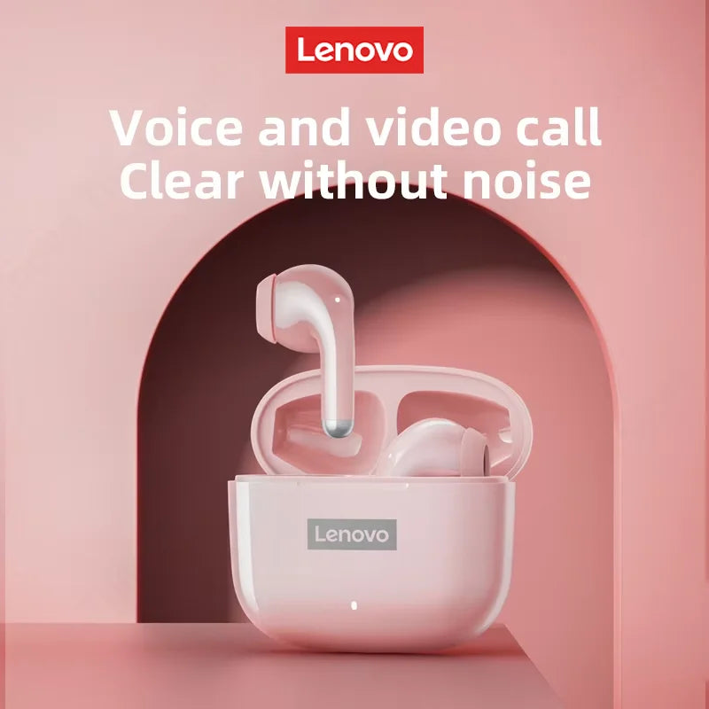 New Lenovo LP40 Pro TWS Bluetooth V5.3 Earphones Smart Touch Control With Hands-free Call Headset Noise Isolating Headphones