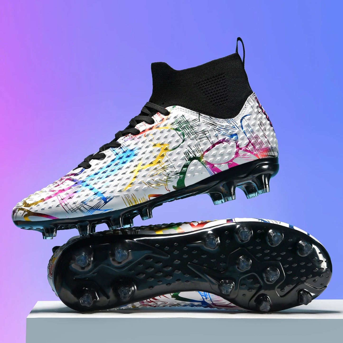 Men Soccer Shoes Children Futsal Non Slip Football Boots Grass Indoor Sports Cleats