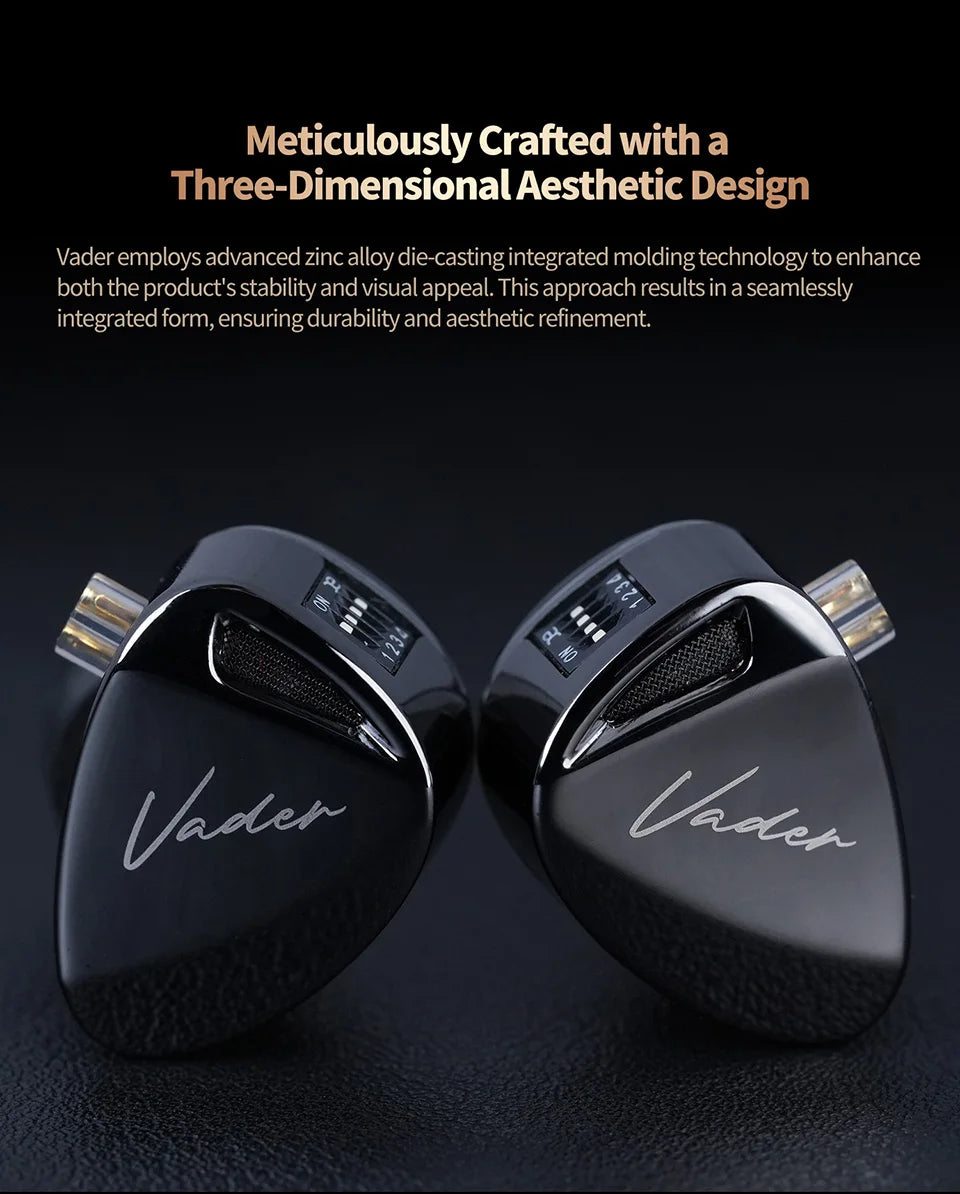 KZ Vader In Ear Monitor, HiFi Headphone, Customisable Headphone Switch Adjustment, Zobel Network Headset Design