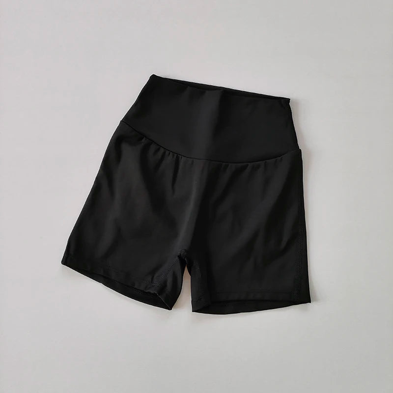 High Waist Peach Hip Seamless Fitness Shorts with Pockets Women's Tight Sports