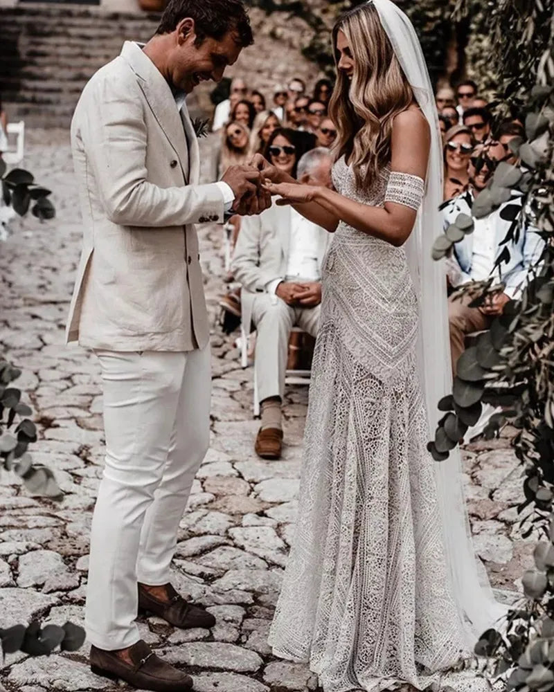 White Bridesmaid Dresses: Wedding Dress With Detachable Sleeve Backless