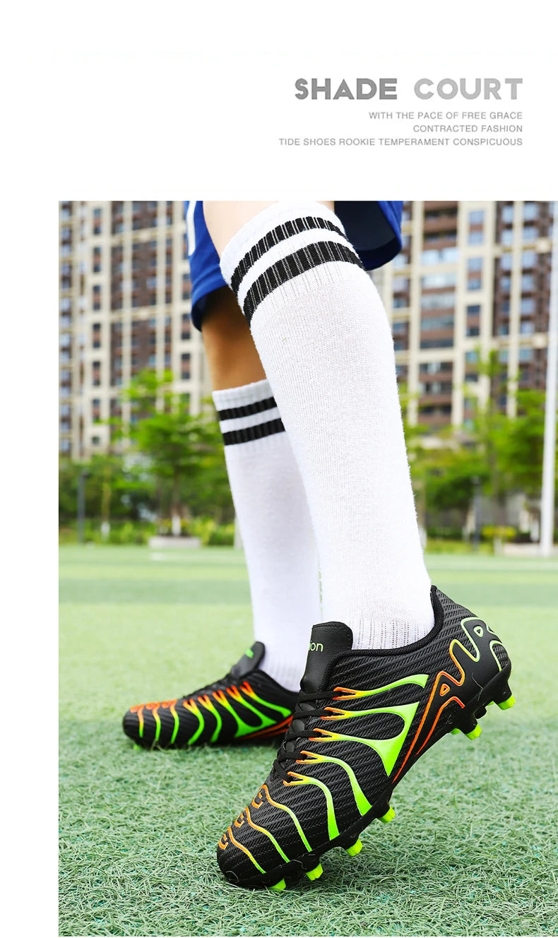 Men Soccer Shoes Adult Kids TF/FG Futsal Boys Ultralight Soccer Cleats Professional