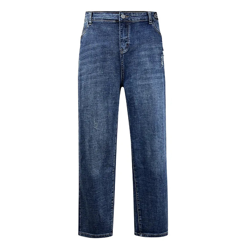 Classic Pencil Jeans Girl Loose 110KG Stretched Casual Plus Size Large Pants