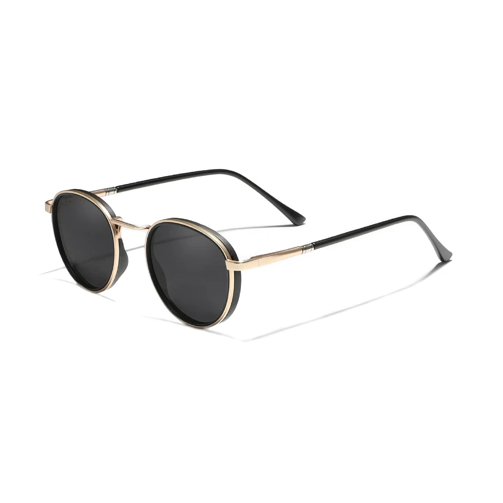 Retro Round Frame Sunglasses Men Polarized Luxury Women Driving Glasses Anti-glare UV400 Alloy Eyewear Accessories