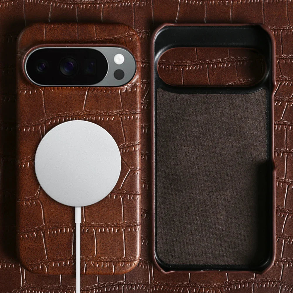Luxury Leather Magnetic Phone Case For Google Pixel 10 9 Pro XL 9A 8 8A 7 7A 6 Pro 6A For Magsafe Shockproof Matte Cover Coque