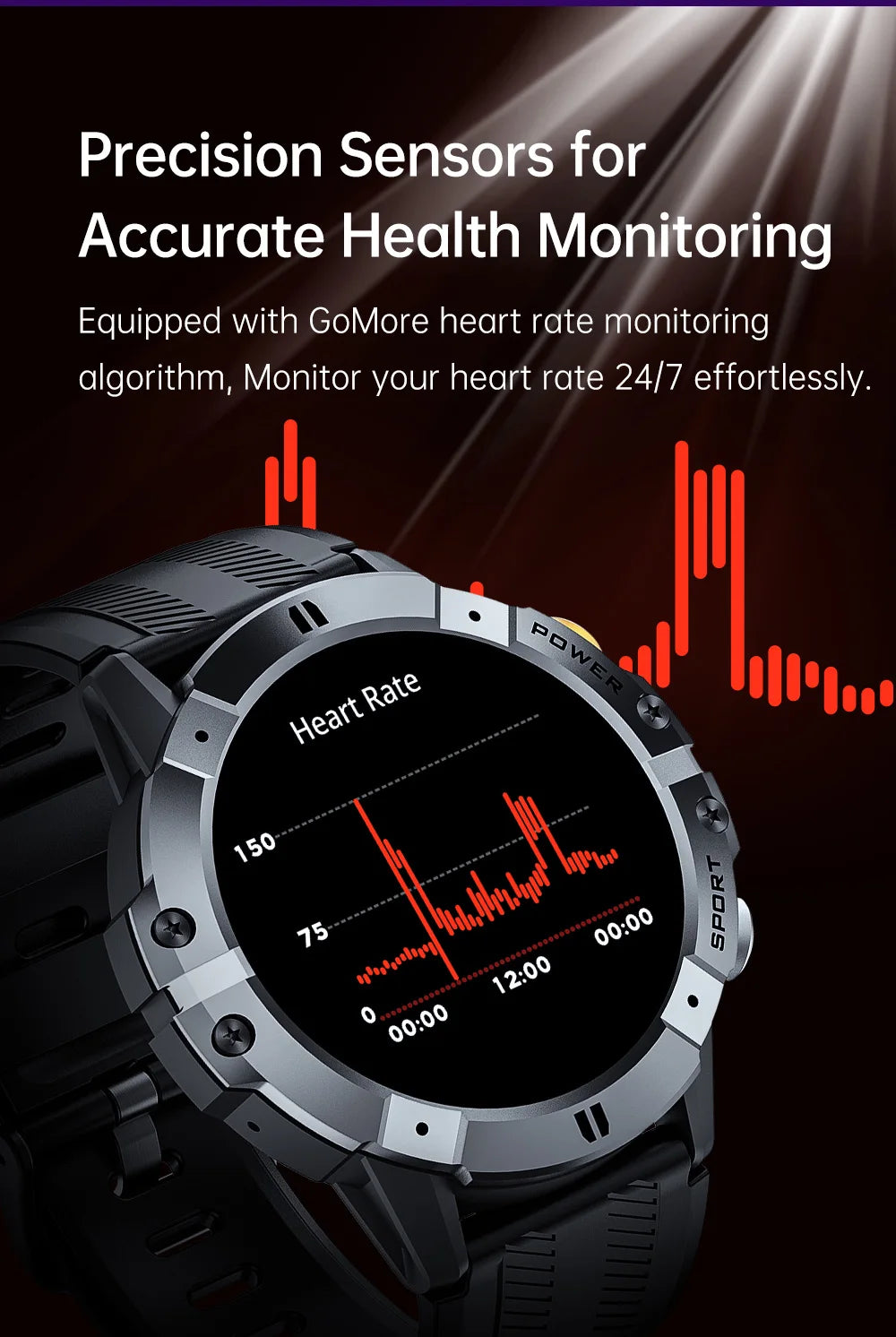 CUBOT C29 SmartWatch 1.52-inch 1ATM Waterproof Sport Watch for Men 410mAh Battery, Bluetooth Call, Heart Rate&24H Health Monitor
