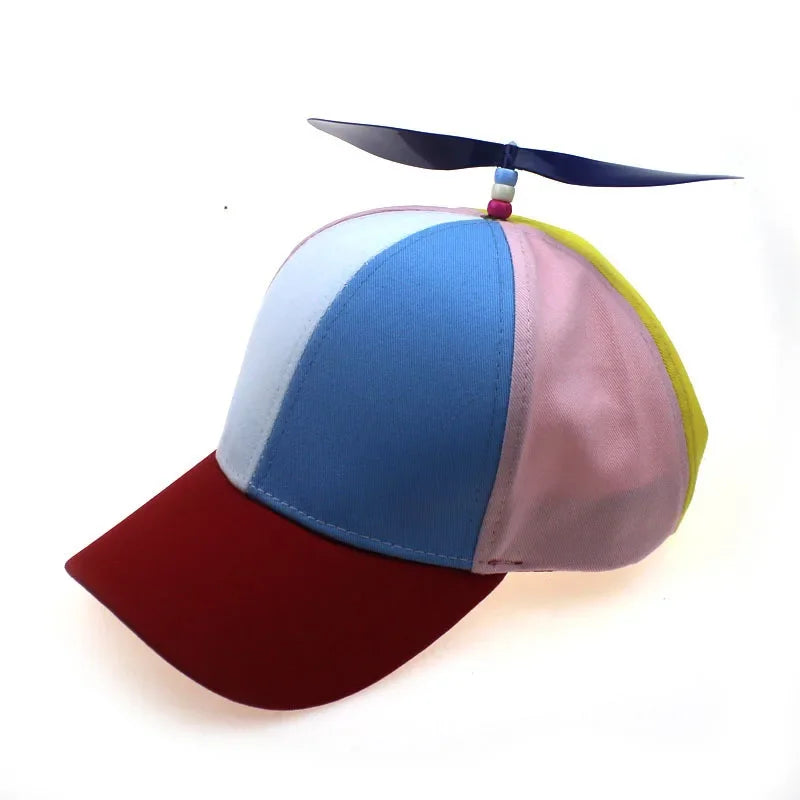 Funny Snapback Hat Helicopter Propeller Adventure Dad Hat Rainbow Bamboo Dragonfly Baseball Cap For Adult Kids Boys Girls