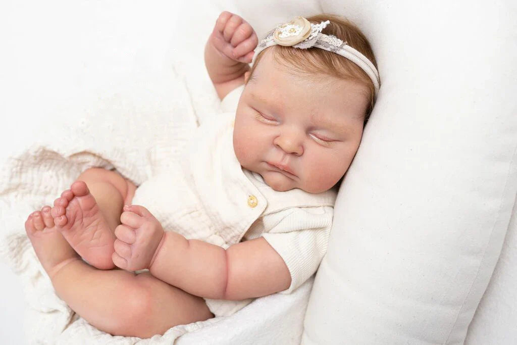 NPK 21Inch Fresh Color Reborn Doll Kit Peaches Soft Touch Unfinished Unpainted DIY Doll Parts