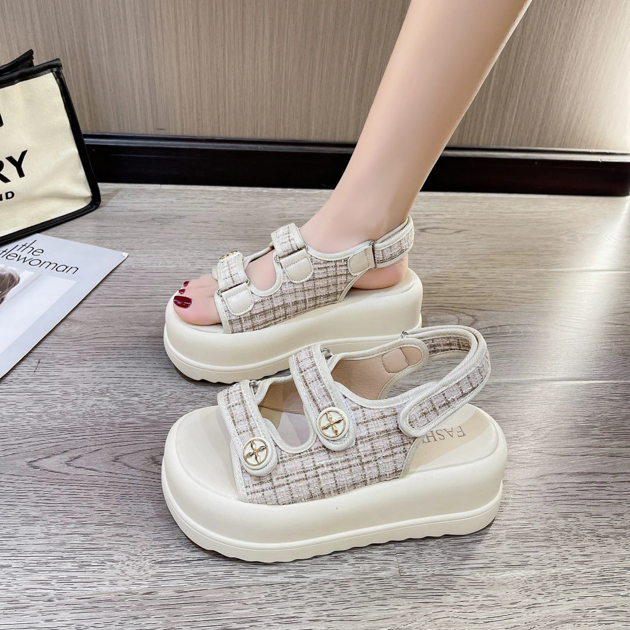 Ladies platform Women's Shoes Summer Sandal Women 2023 Designer Shoe Girl Thick Bottom Luxury Woman Platform Sandals