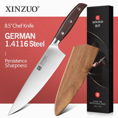 XINZUO 8'' Chef Knife German DIN 1.4116 Steel Kitchen Knives Stainless Steel Meat