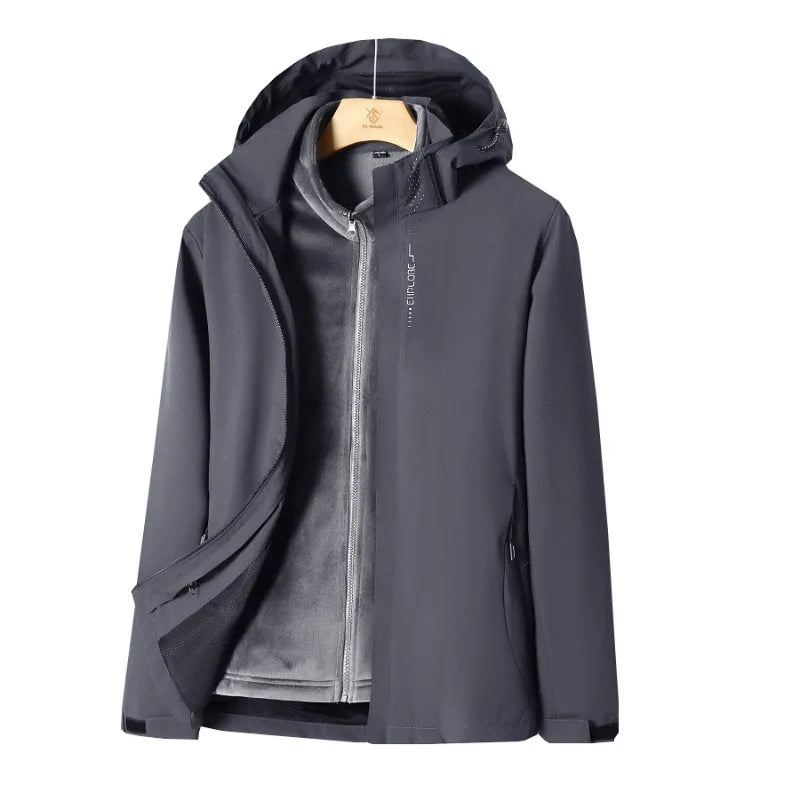 Men's Stormtrooper Jacket Autumn and Winter Thickened Windproof Warmth Solid Color