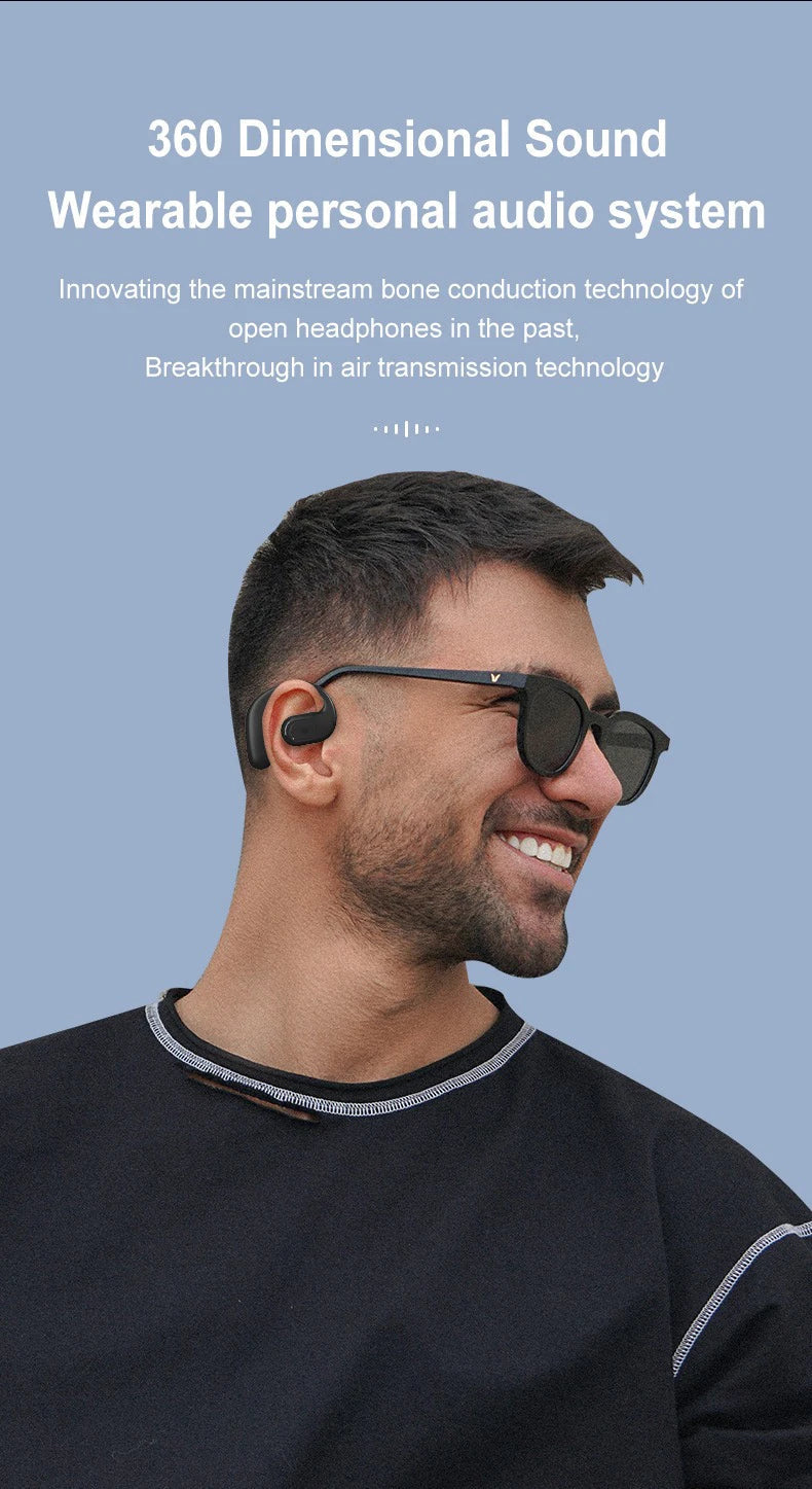 Bluetooth 5.4 Business Earphone Wireless Single Headphone with HD Mic Ear Hook HiFi Stereo Music Earbud for Xiaomi Samsung Phone