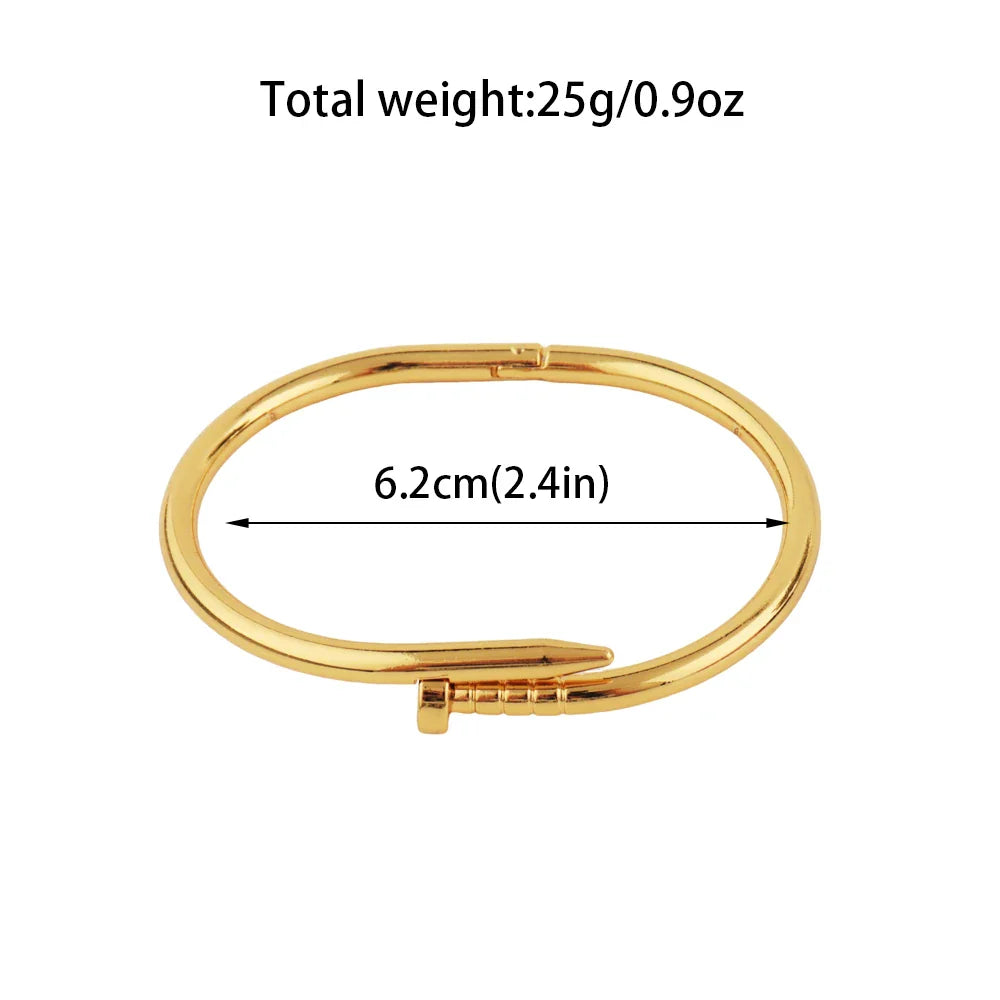 316L stainless steel gold-plated bracelet Fashion Personality Simple Punk Retro Hip-hop High Temperament Bracelet