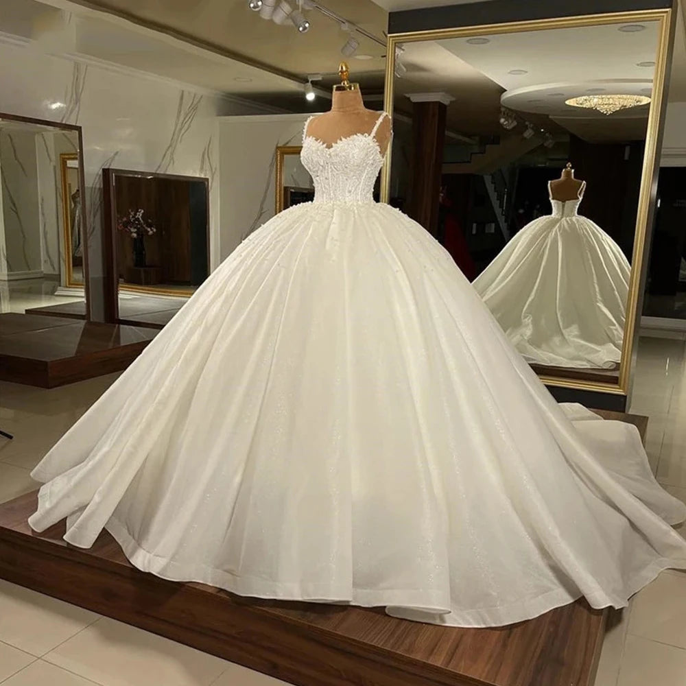 White Bridesmaid Dresses: Women's Wedding Dresses Shiny Bead String Elegant