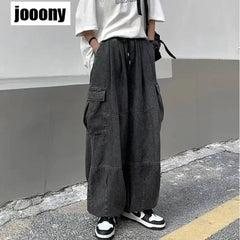 Trousers y2k baggy jeans for men Wide leg Pants Pockets