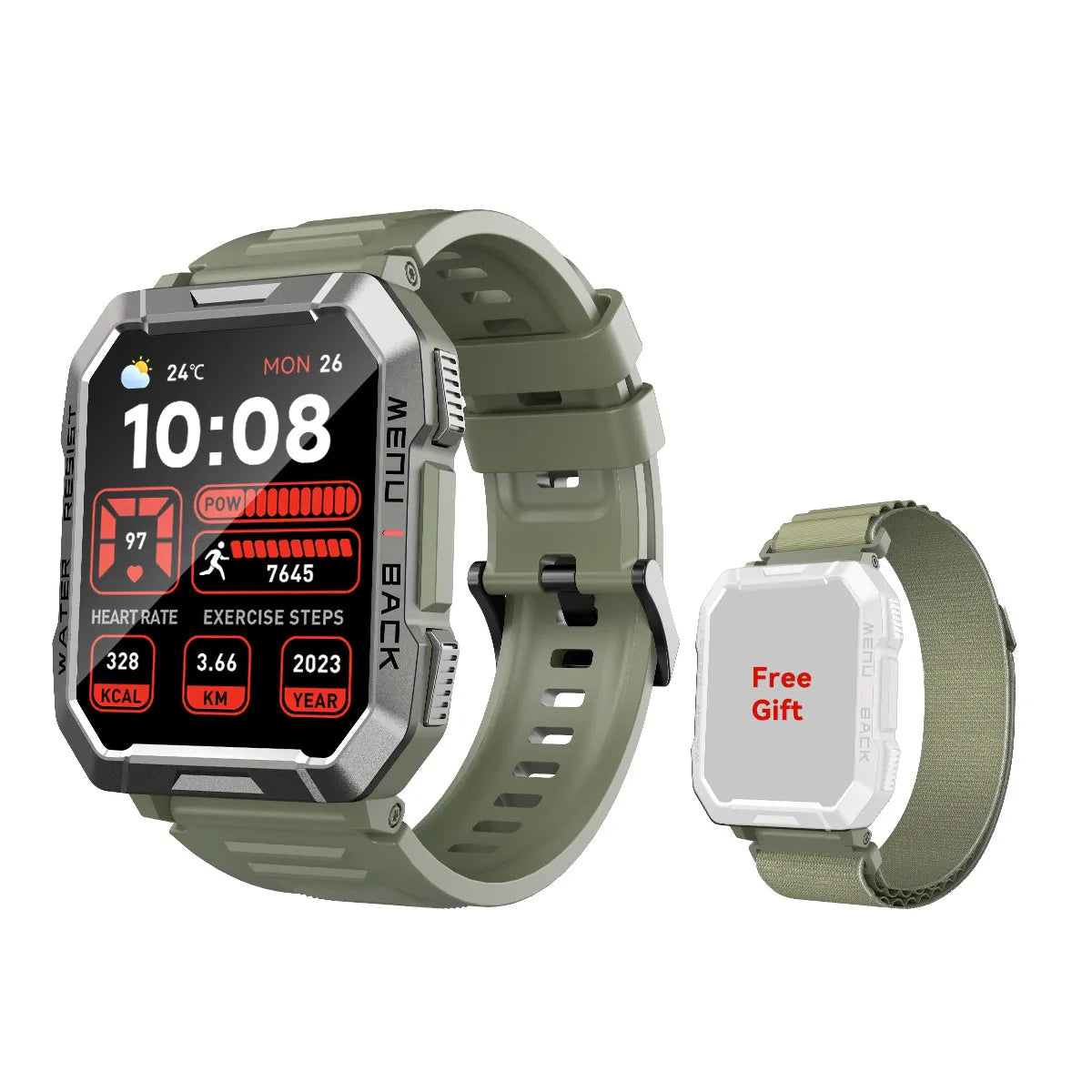 Blackview W60 Smartwatch 2.01'' HD Display TFT Rugged Smart Watch for Outdoor With Emergency Lighting Bluetooth Calling